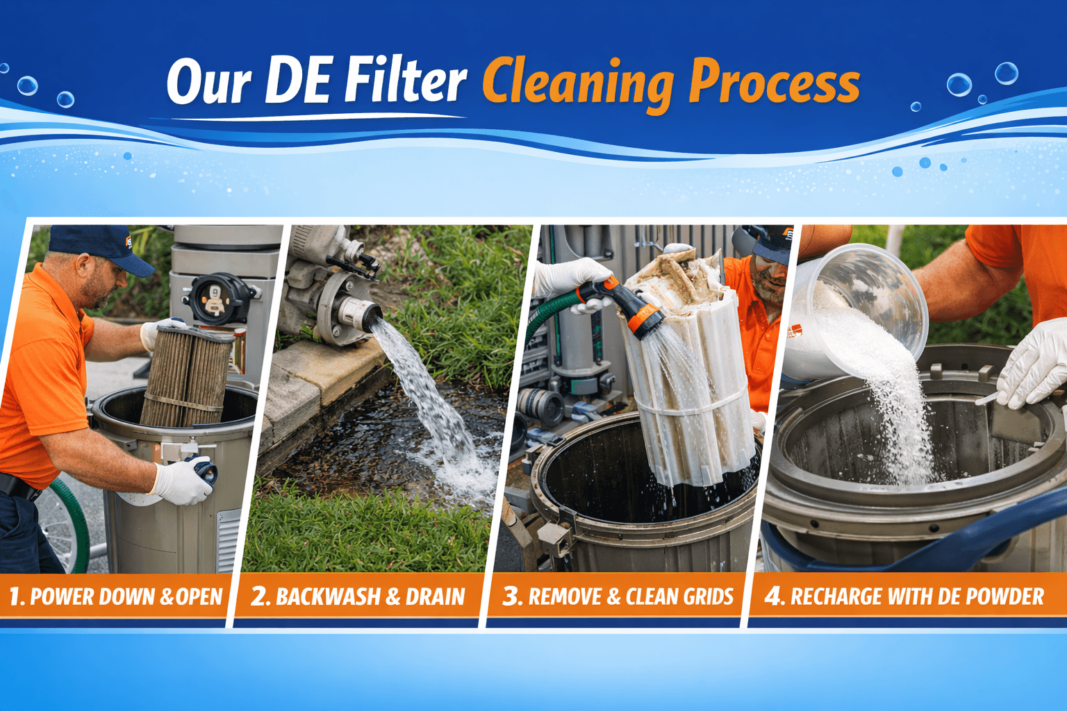 DE Filter Cleaning process