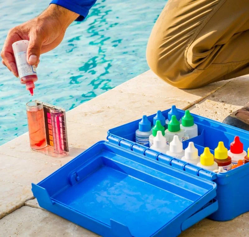 Pool water chemistry testing